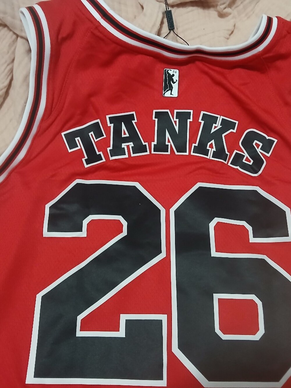 Tanks Red Number 26 Basketball Jersey
